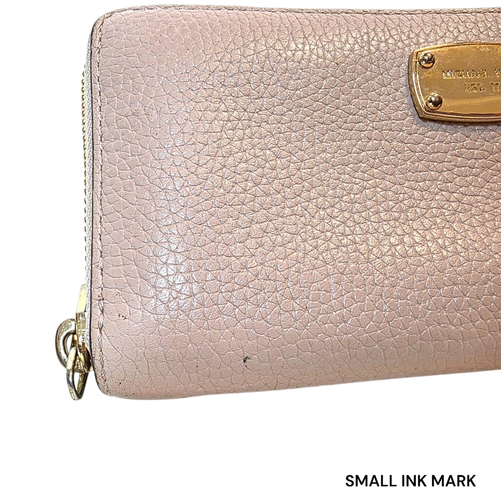 Michael Kors Jet Set Travel Large Continental Zippered Wallet, Beige, Leather - Picture 5 of 7